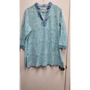 Foxcroft For Appleseeds Wrinkle‎ Free Tunic Size 16P
